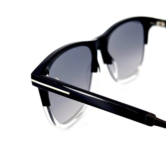 New! Tom Ford Caleb Sunglasses TF813 03C Unisex Rectangle Titanium Authentic - Picture 7 of 11